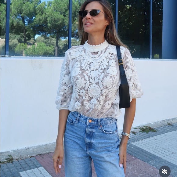 ZARA Embroidered Top ZW Collection - Picture 5 of 11